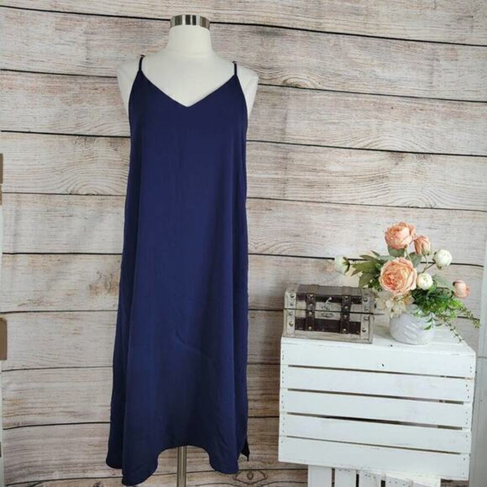 Bishop + Young Women's Rachel Slip Dress‎ in Navy Size Small